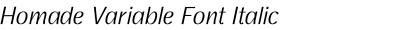 Homade Variable Font Italic